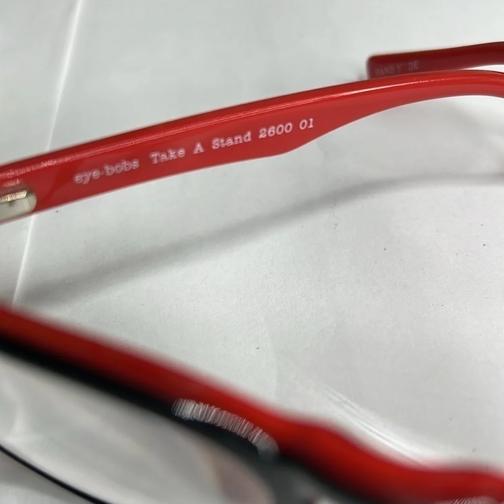 Eyebobs Take A Stand Black Red Layer Glasses (+4.00) 2600 01 47 21 Hand Made